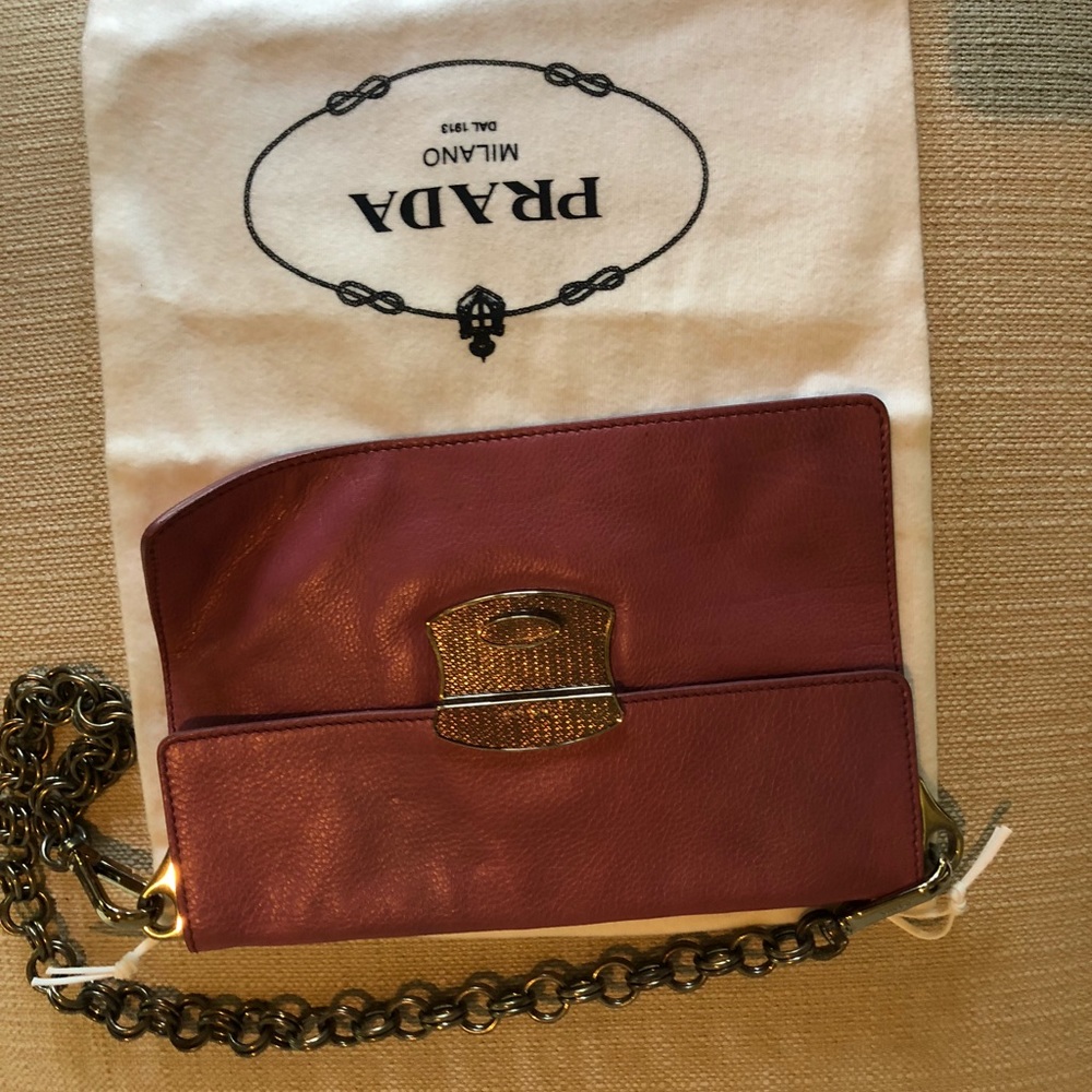 PRADA clutch with chain